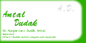 antal dudak business card
